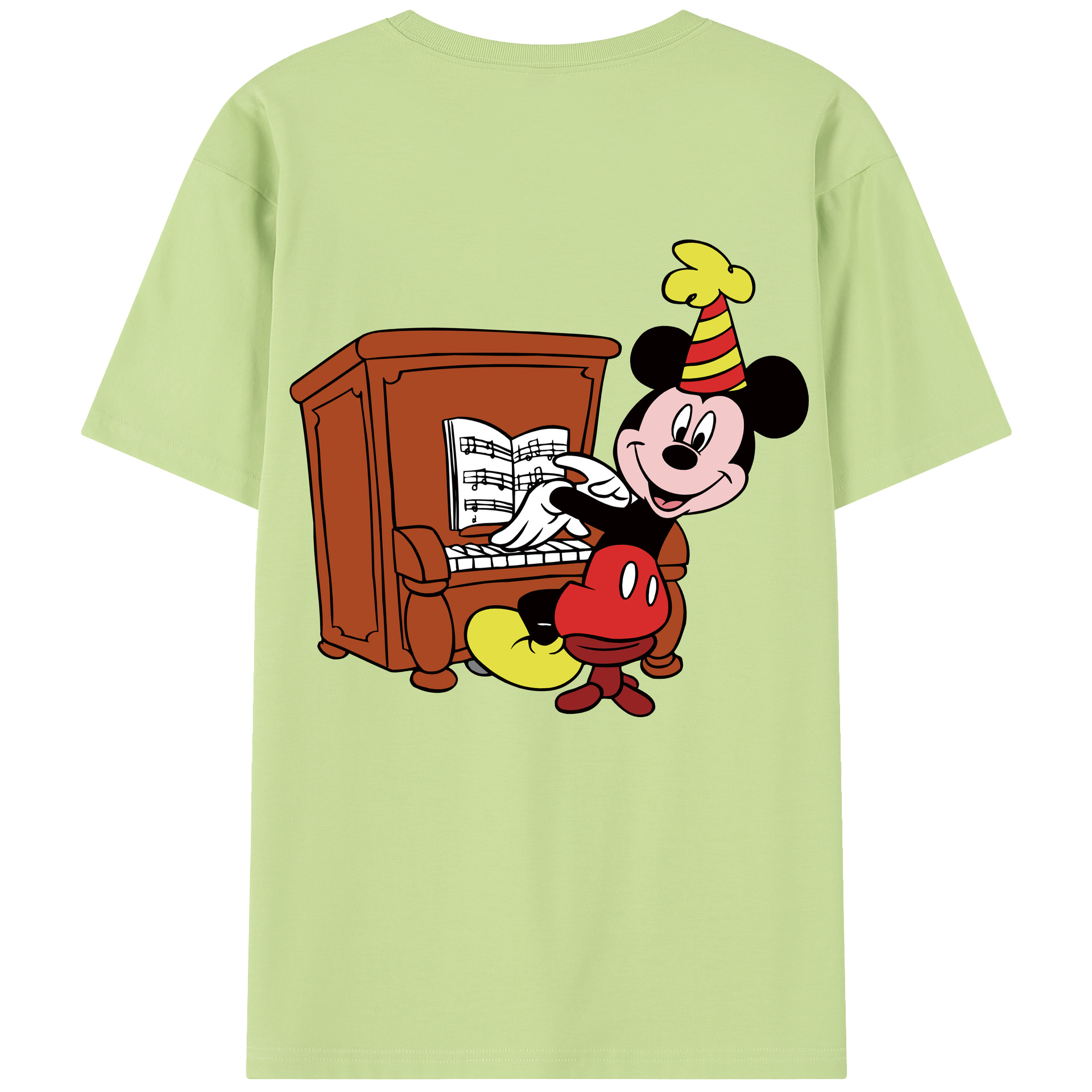 （画像用） ミッキーマウス Mickey Mouse 綿100％半袖Tシャツ（背面プリント）